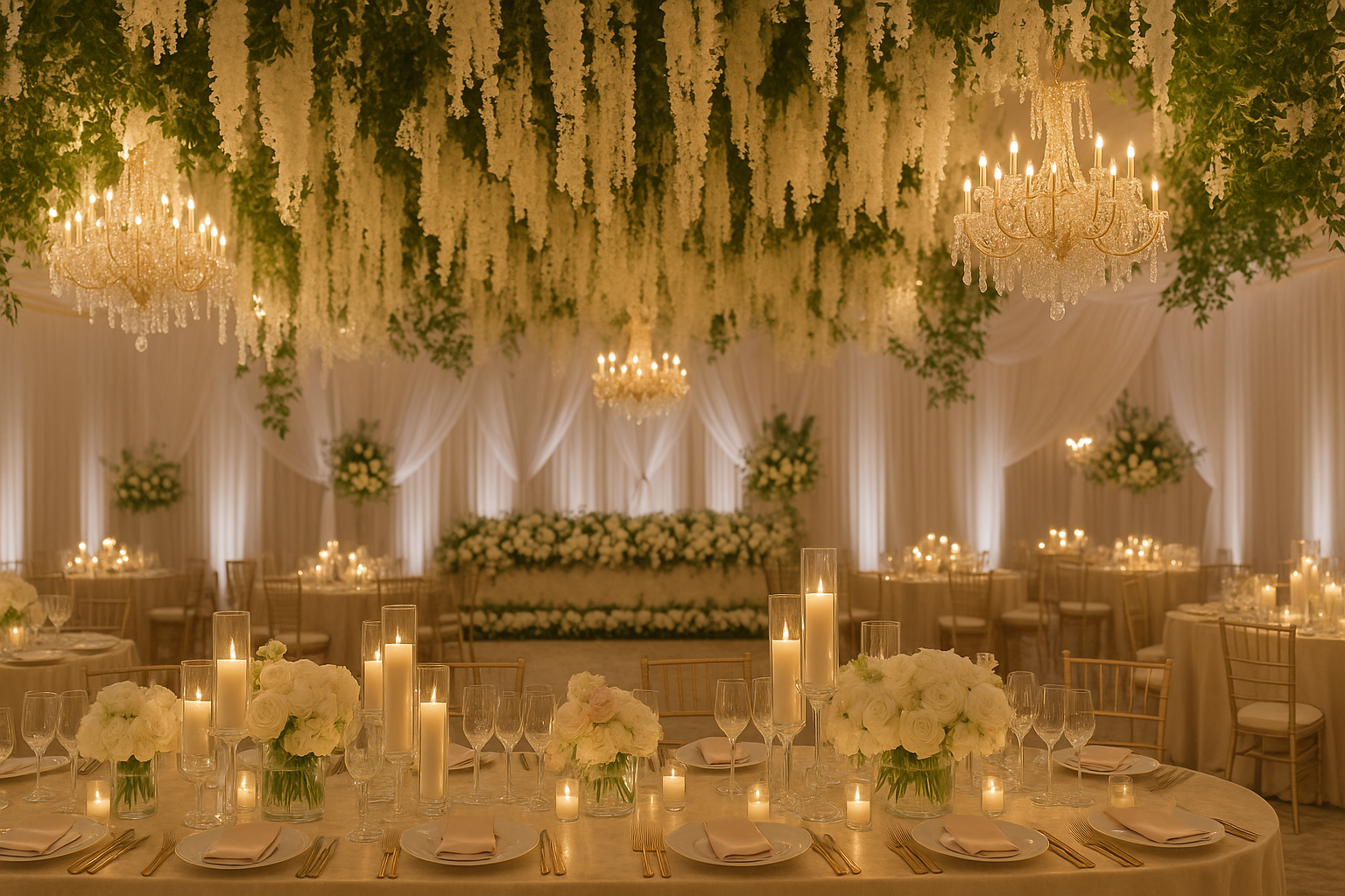 Luxury ballroom setup